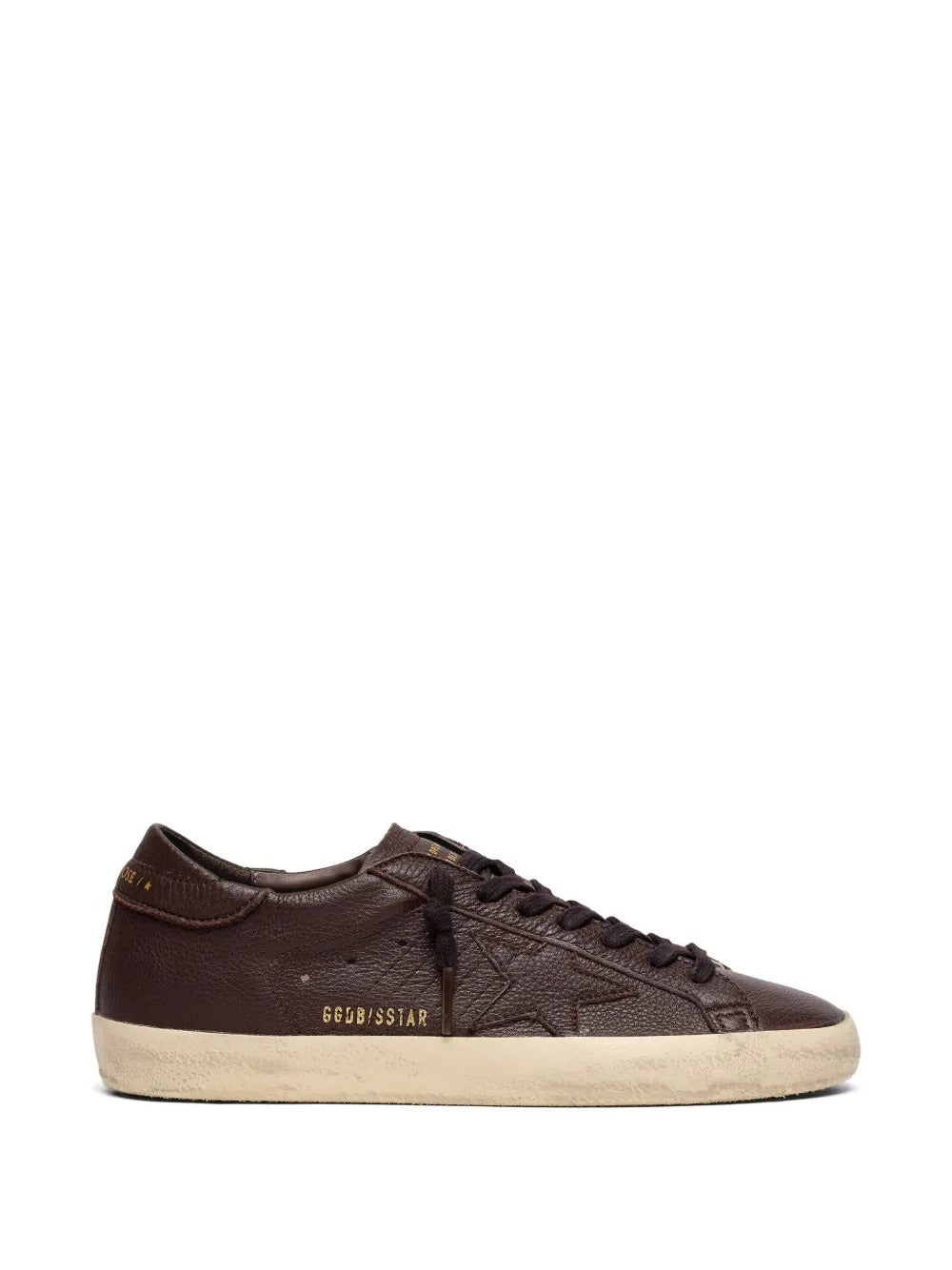 Super-star sneakers in leather with tone-on-tone leather star-GOLDEN GOOSE-310977-39-Verso