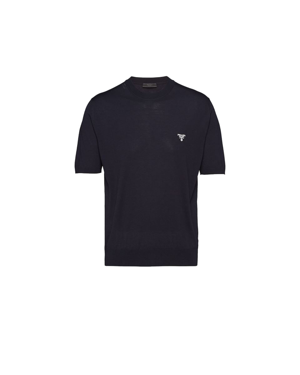 superfine wool crew-neck sweater-PRADA-Verso