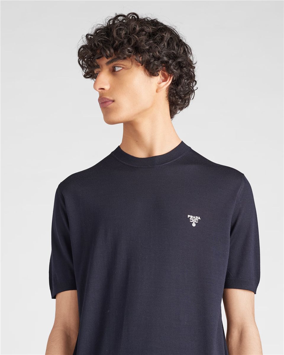 Superfine wool crew-neck sweater-PRADA-Verso