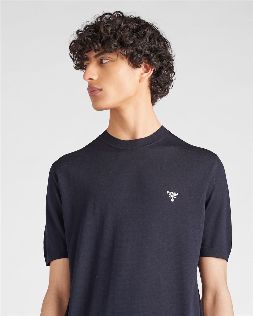 superfine wool crew-neck sweater-PRADA-Verso