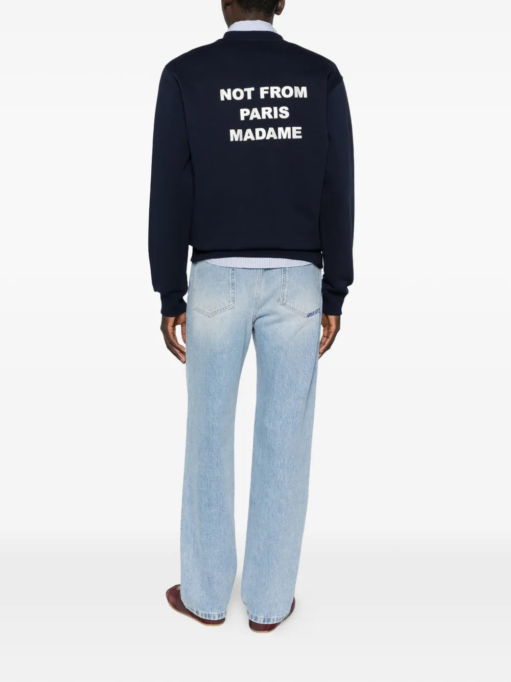Slogan-print sweatshirt-DRÔLE DE MONSIEUR-Verso