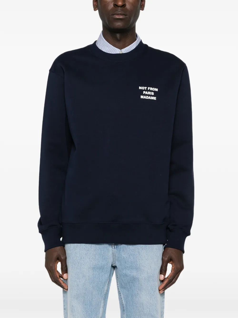 Slogan-print sweatshirt-DRÔLE DE MONSIEUR-Verso