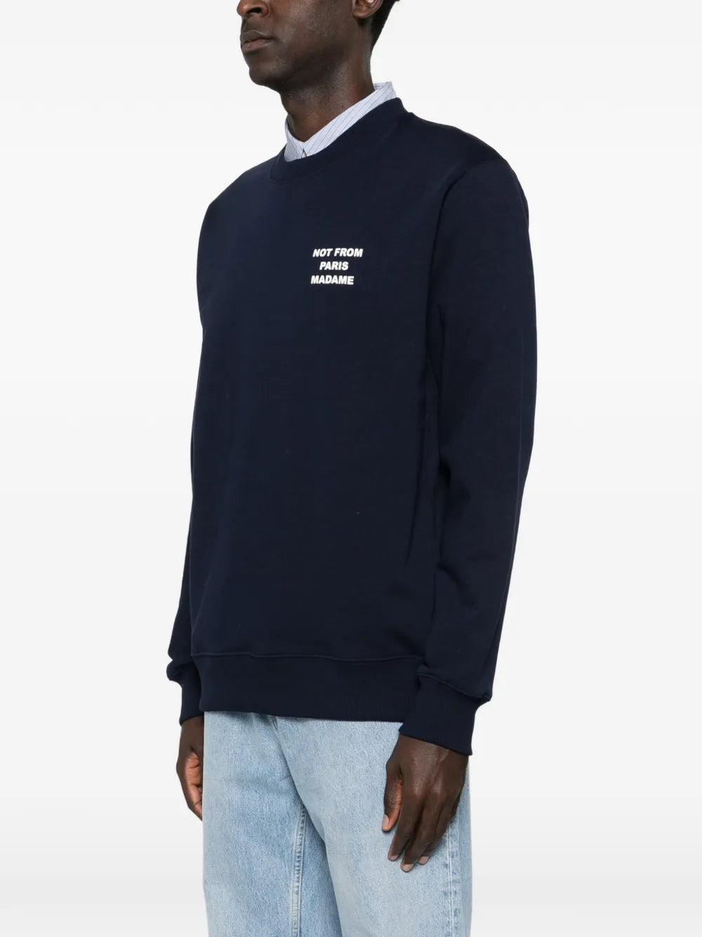 Slogan-print sweatshirt-DRÔLE DE MONSIEUR-Verso