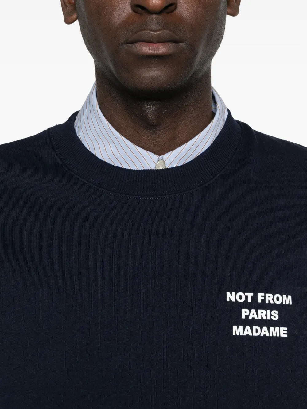 Slogan-print sweatshirt-DRÔLE DE MONSIEUR-Verso