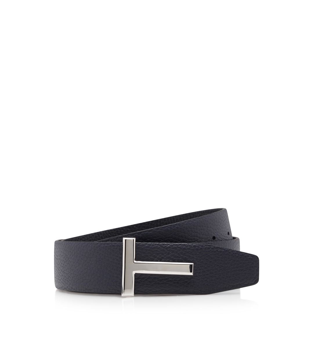 T-buckle reversible leather belt-TOM FORD-Verso