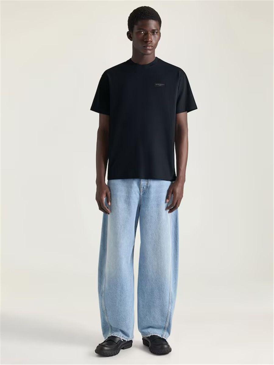 T-shirt in cotton with givenchy paris gros grain-GIVENCHY-Verso