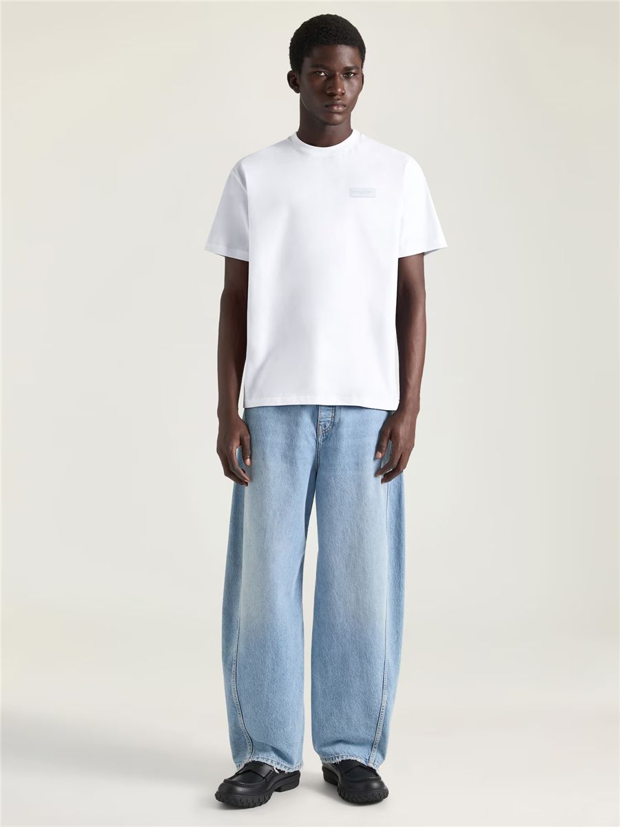 T-shirt in cotton with givenchy paris gros grain-GIVENCHY-Verso