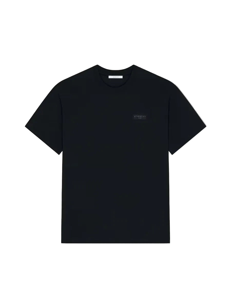 T-shirt in cotton with givenchy paris gros grain-GIVENCHY-310372-XS-Verso