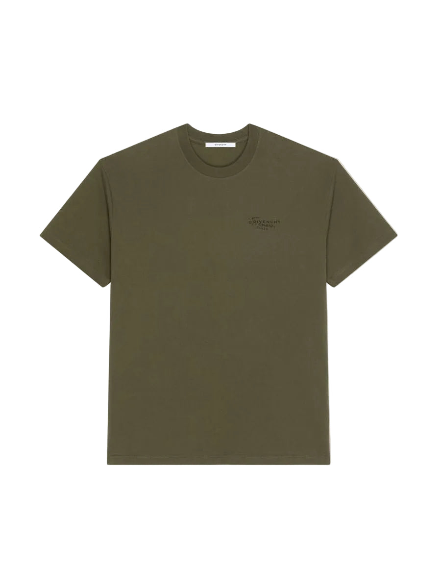T-shirt in cotton with givenchy stamp print-GIVENCHY-304776-S-Verso