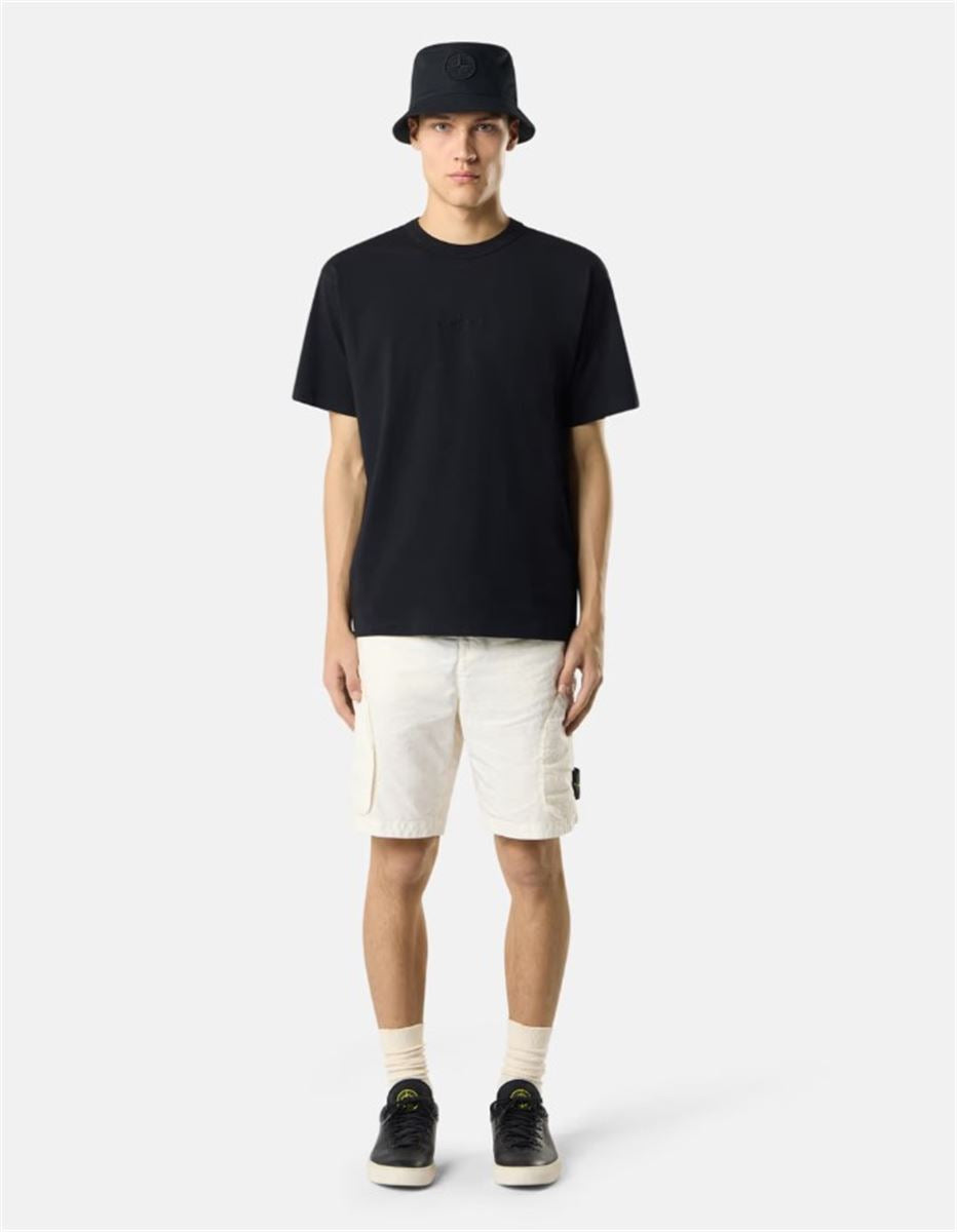 T-SHIRT WITH LOGO EMBROIDERY-STONE ISLAND-Verso