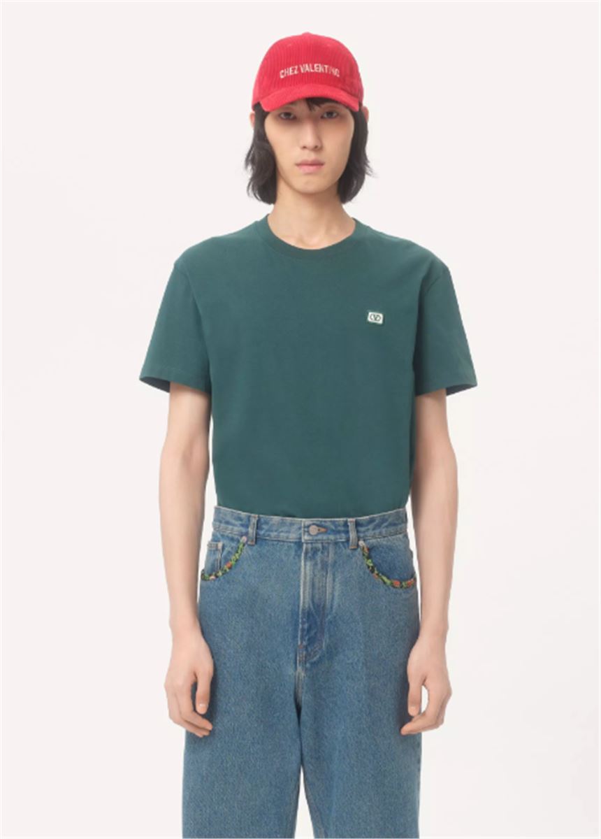 t-shirt with patch-VALENTINO-Verso