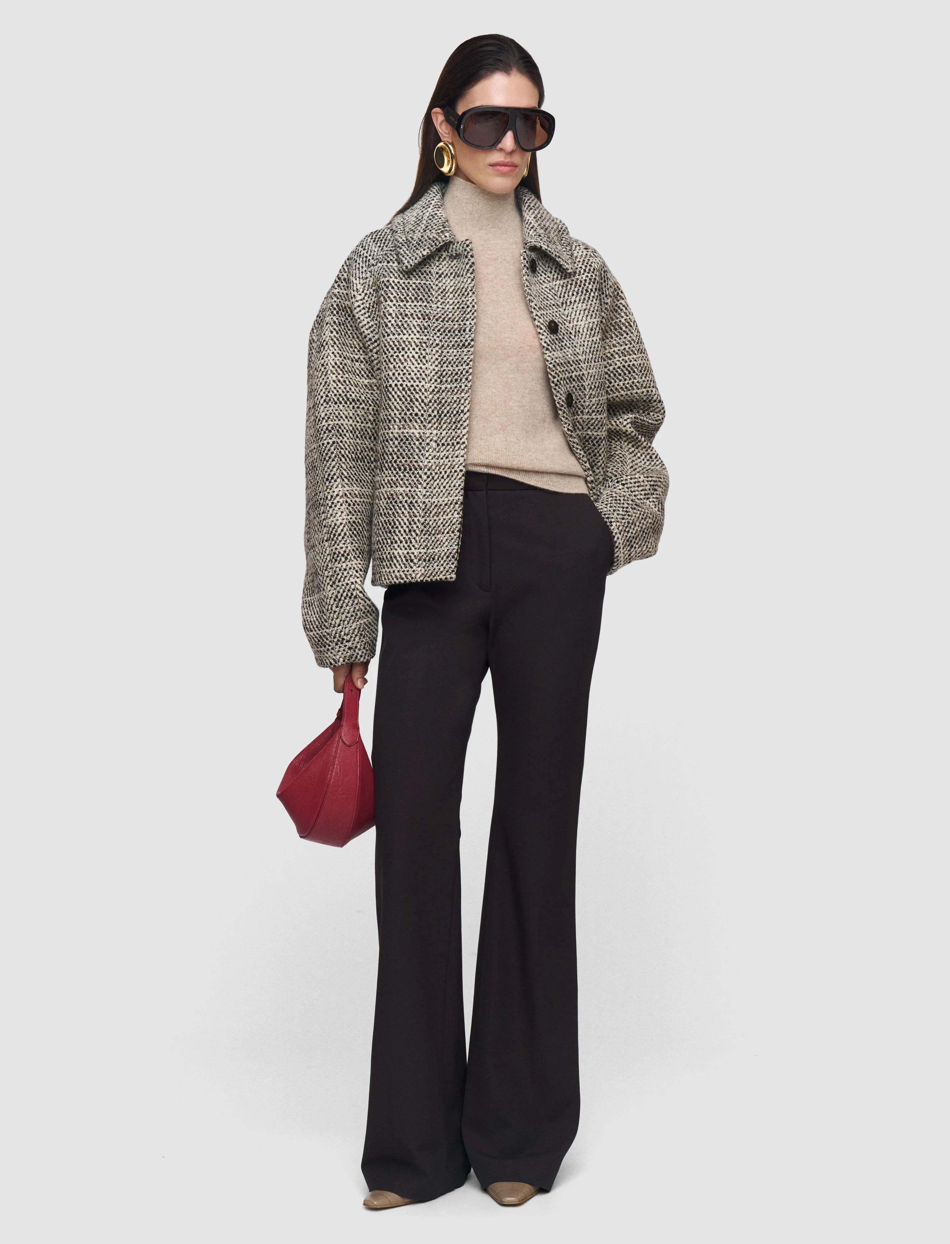 Tafira Gabardine Stretch Trousers-JOSEPH-Verso