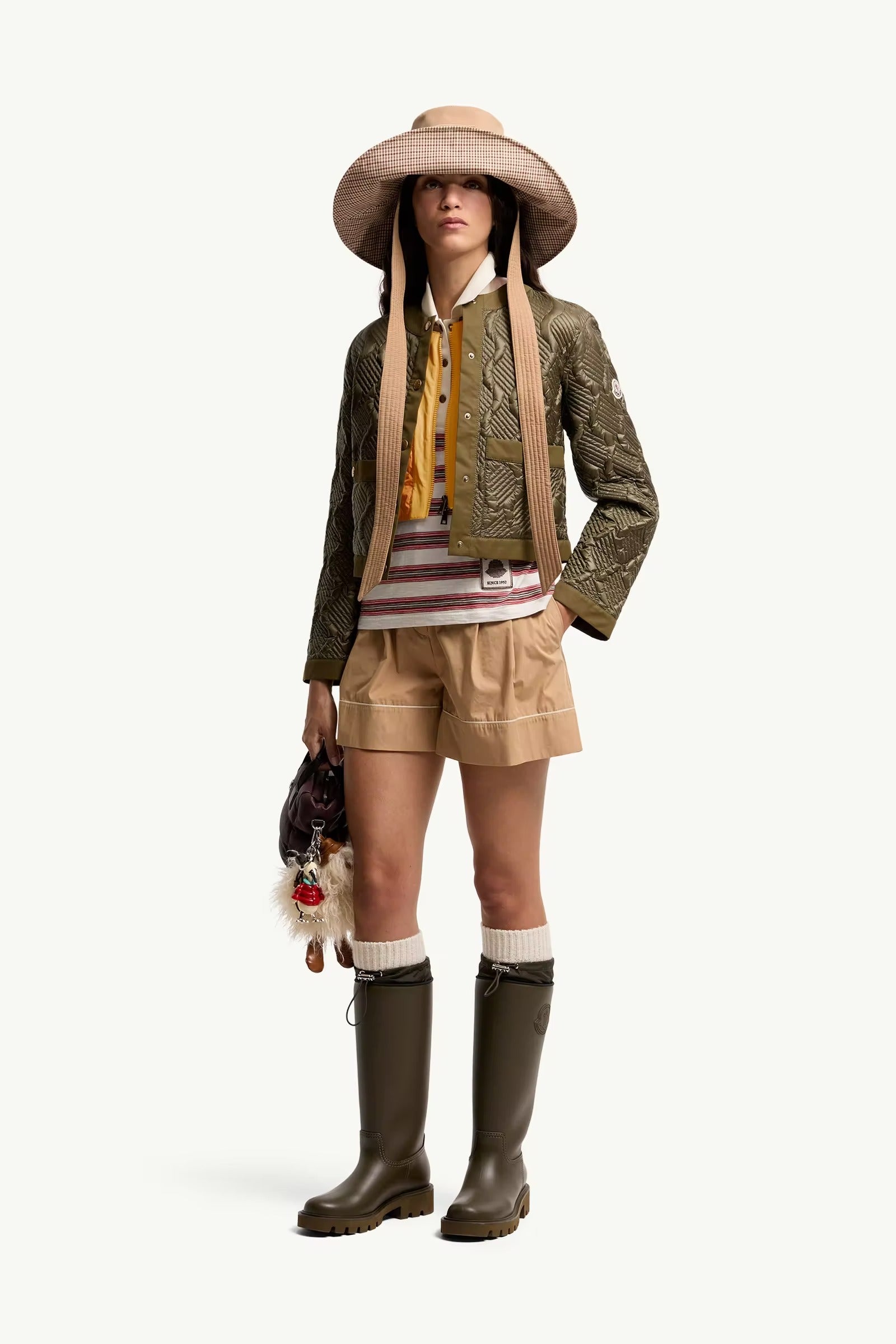 Tailored cotton blend shorts-MONCLER-Verso