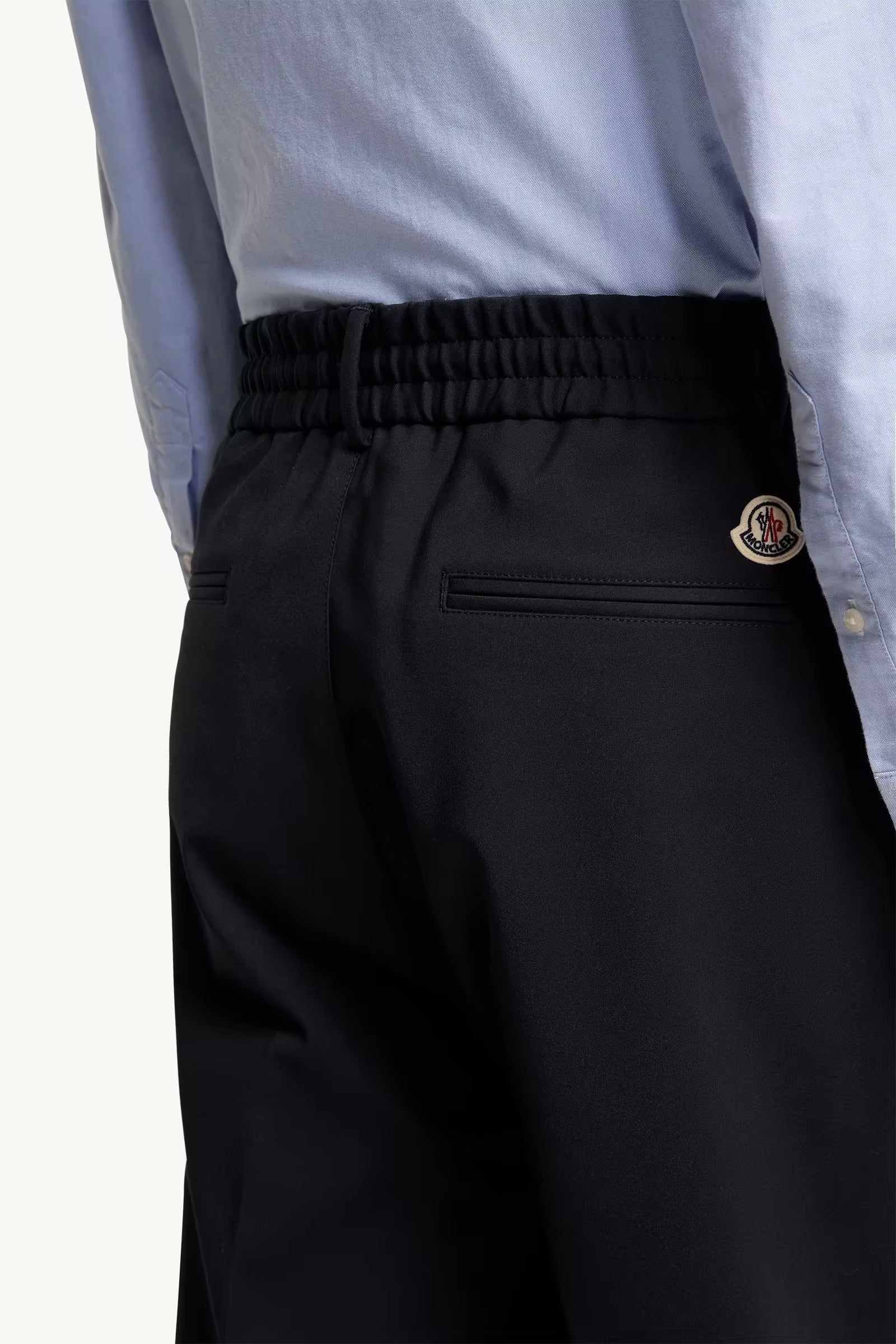 Tailored cotton blend trousers-MONCLER-Verso