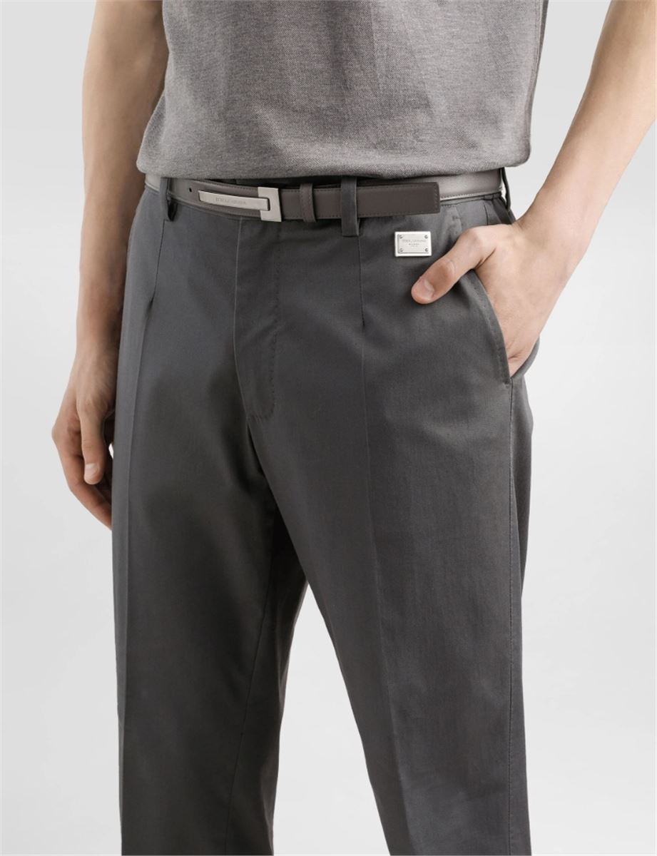 TAILORED COTTON PANTS - DOLCE & GABBANA - Verso
