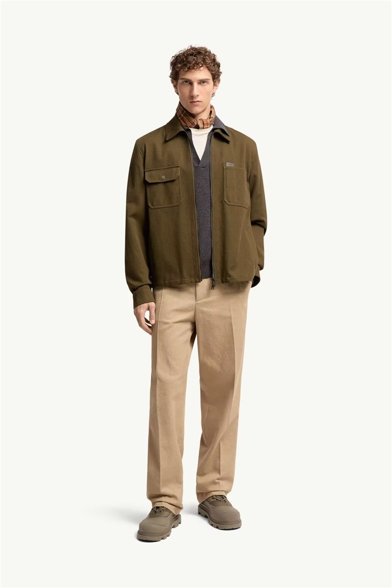 Tailored cotton trousers-MONCLER-Verso