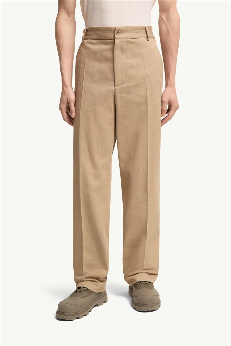 Tailored cotton trousers-MONCLER-Verso