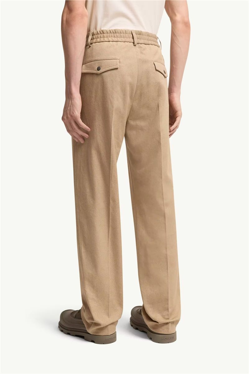 Tailored cotton trousers-MONCLER-Verso