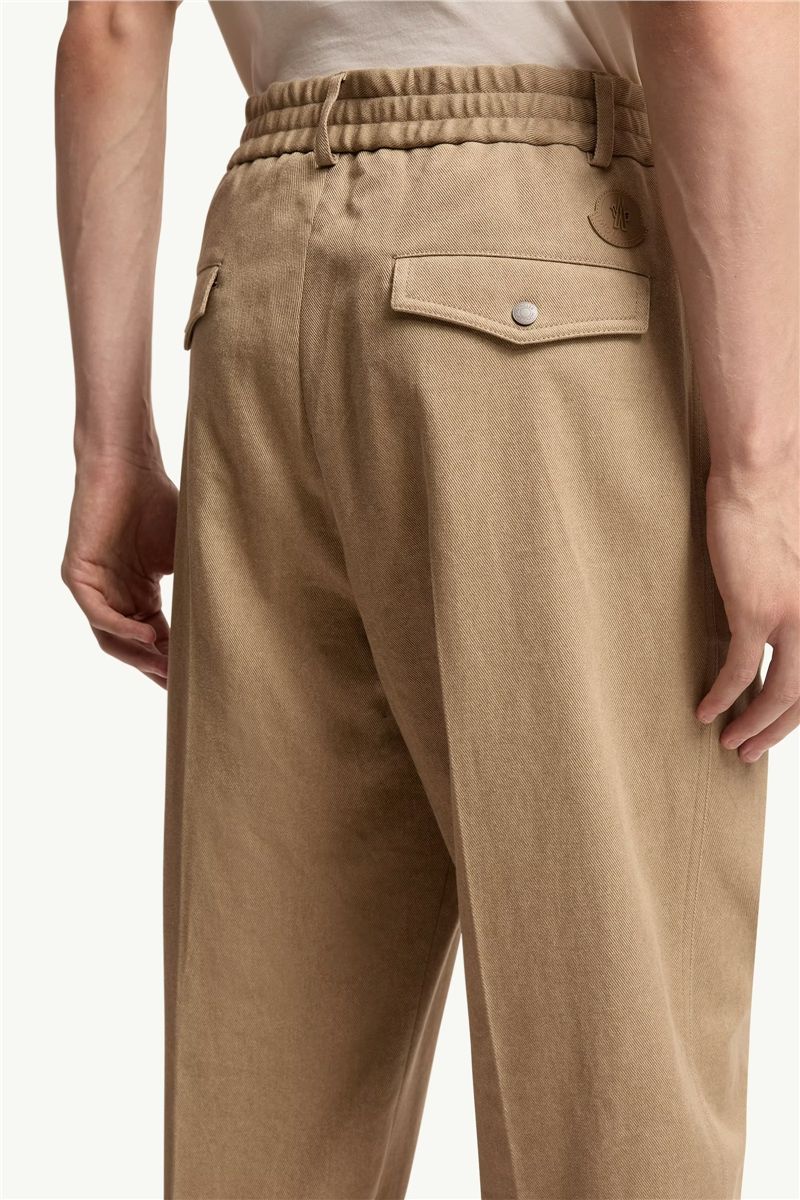 Tailored cotton trousers-MONCLER-Verso