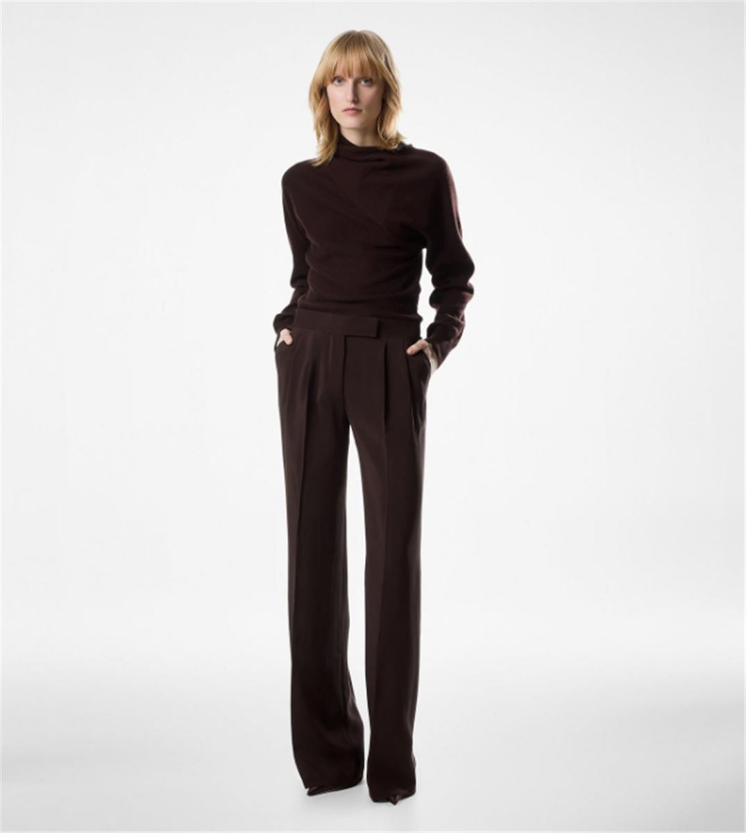 TAILORED DOUBLE PLEAT WIDE LEG PANTS-TOM FORD-Verso