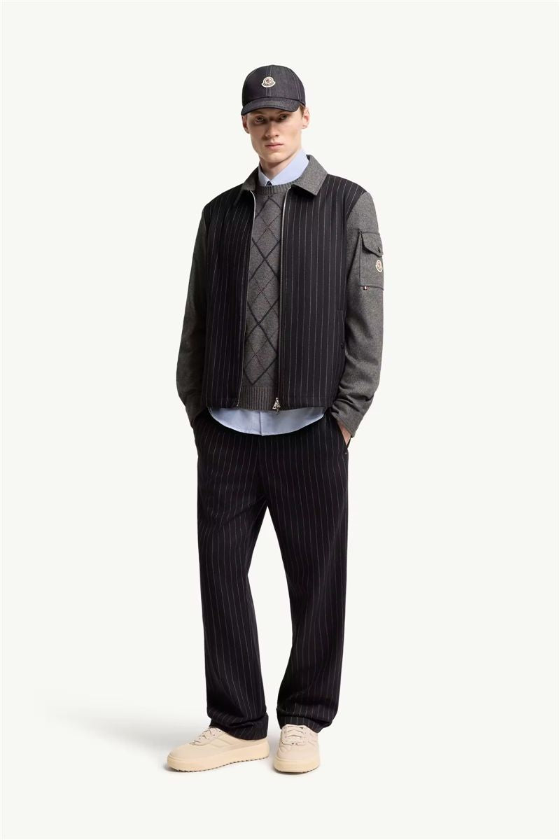 Tailored pinstripe trousers-MONCLER-Verso