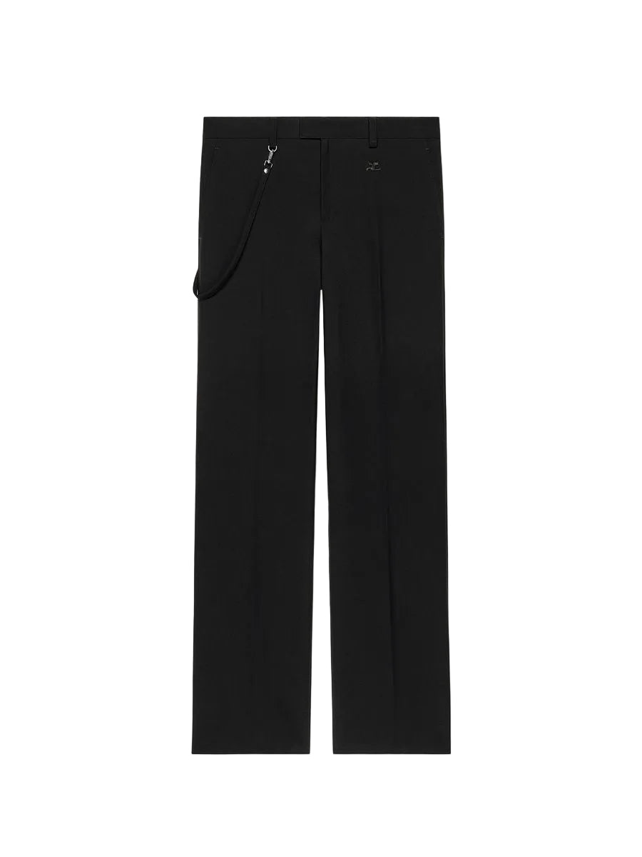 Tailored twill straight pants