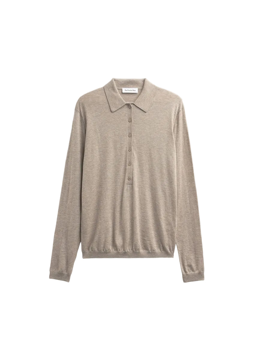 Tala Knit V-Neck Polo-THE FRANKIE SHOP-307973-S-Verso