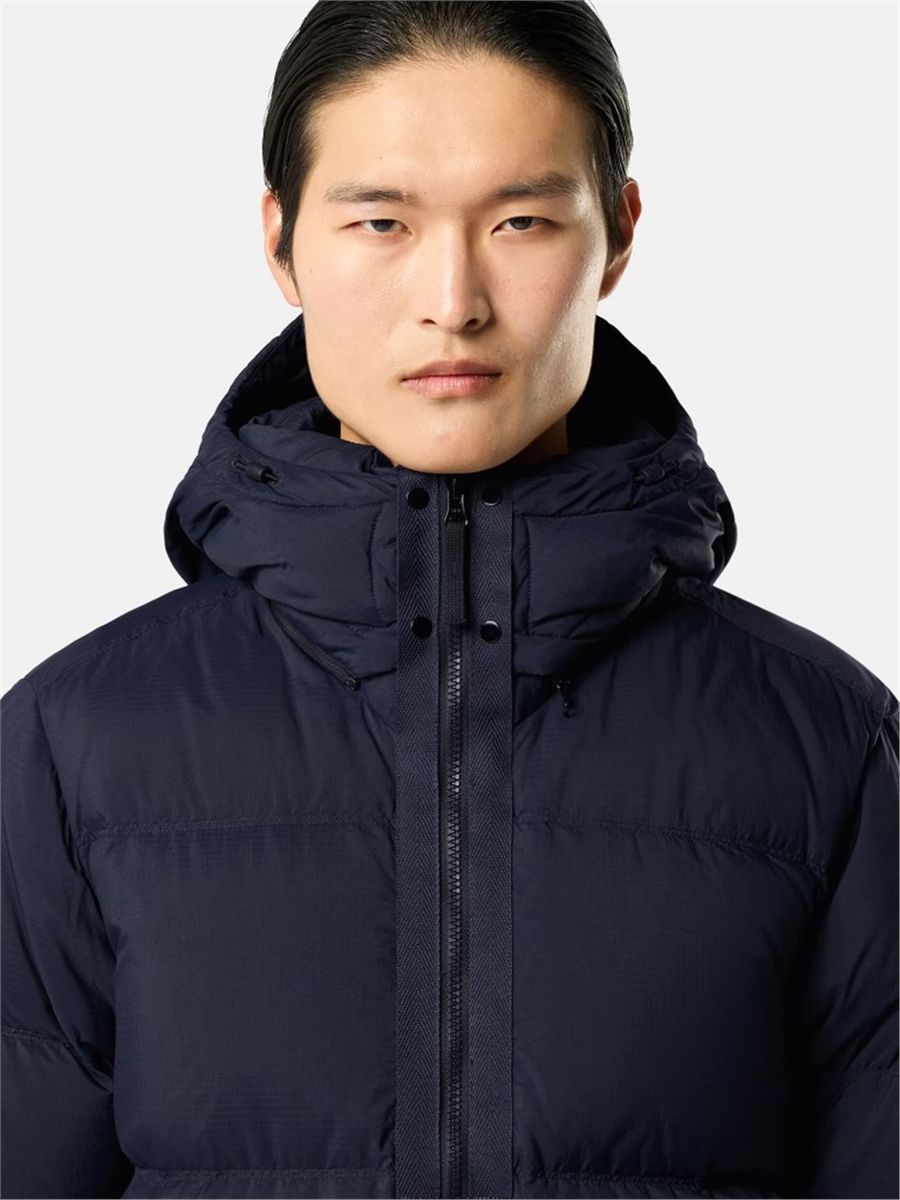 Tear-resistant down jacket with detachable hood-STONE ISLAND-Verso