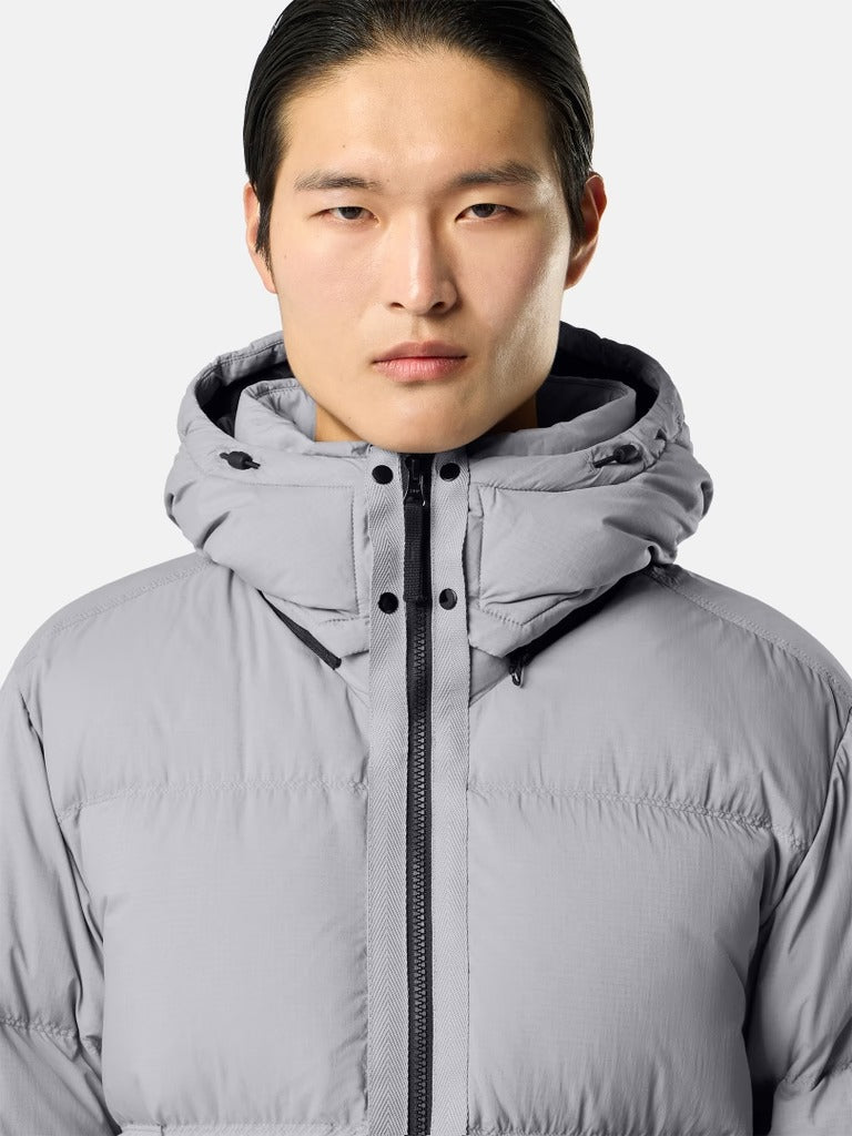 Tear-resistant down jacket with detachable hood-STONE ISLAND-Verso