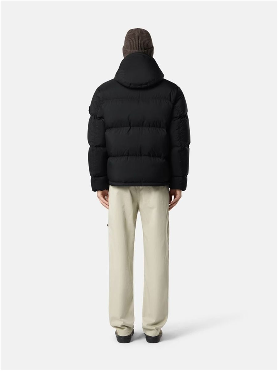 Tear-resistant down jacket with detachable hood-STONE ISLAND-Verso