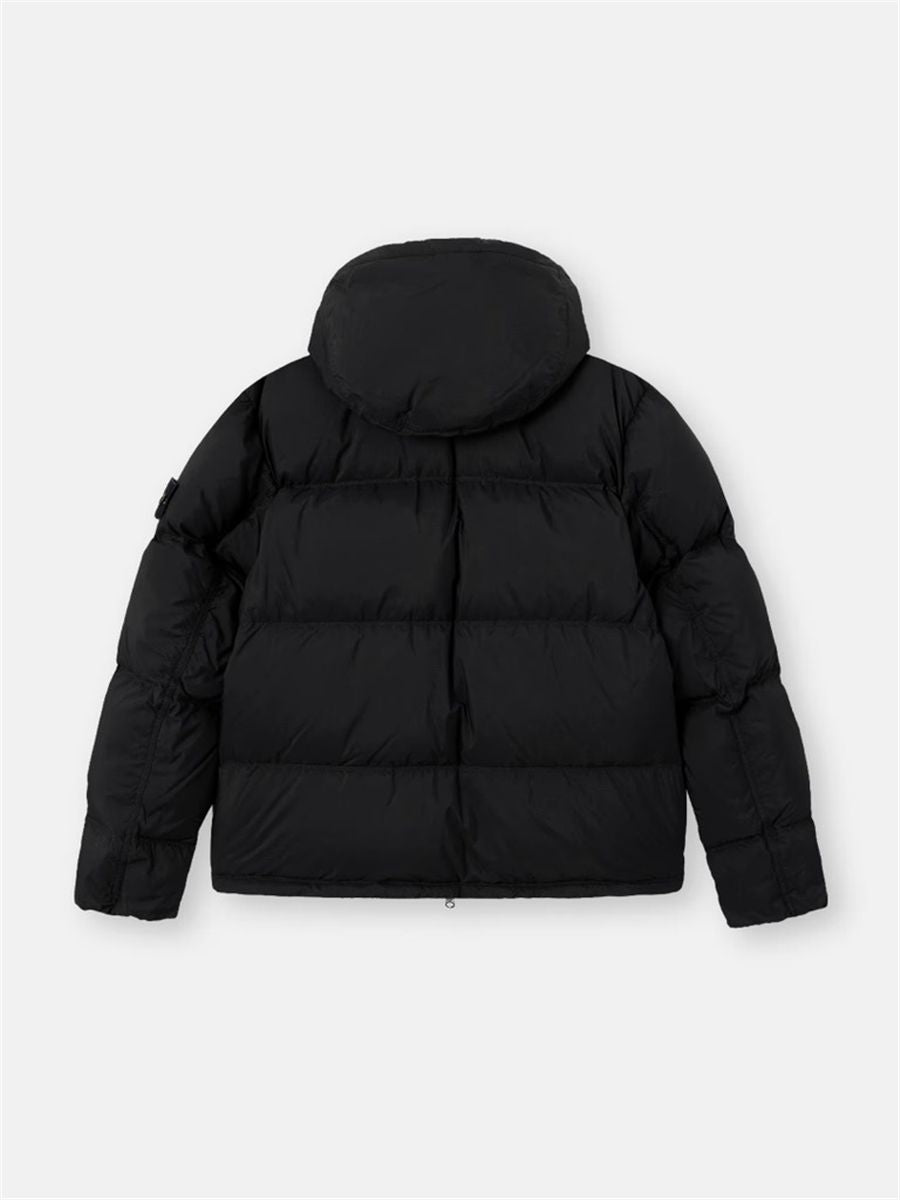 Tear-resistant down jacket with detachable hood-STONE ISLAND-Verso