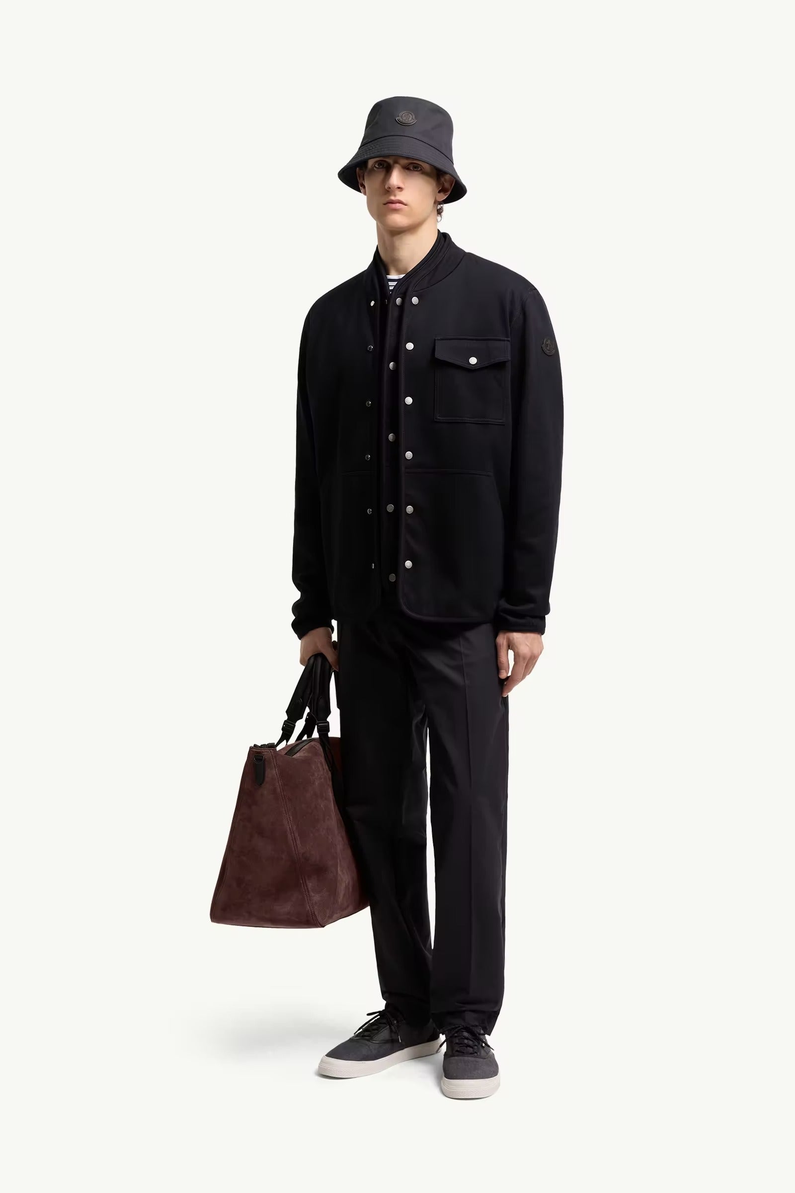 Technical Cotton Blend Trousers-MONCLER-Verso