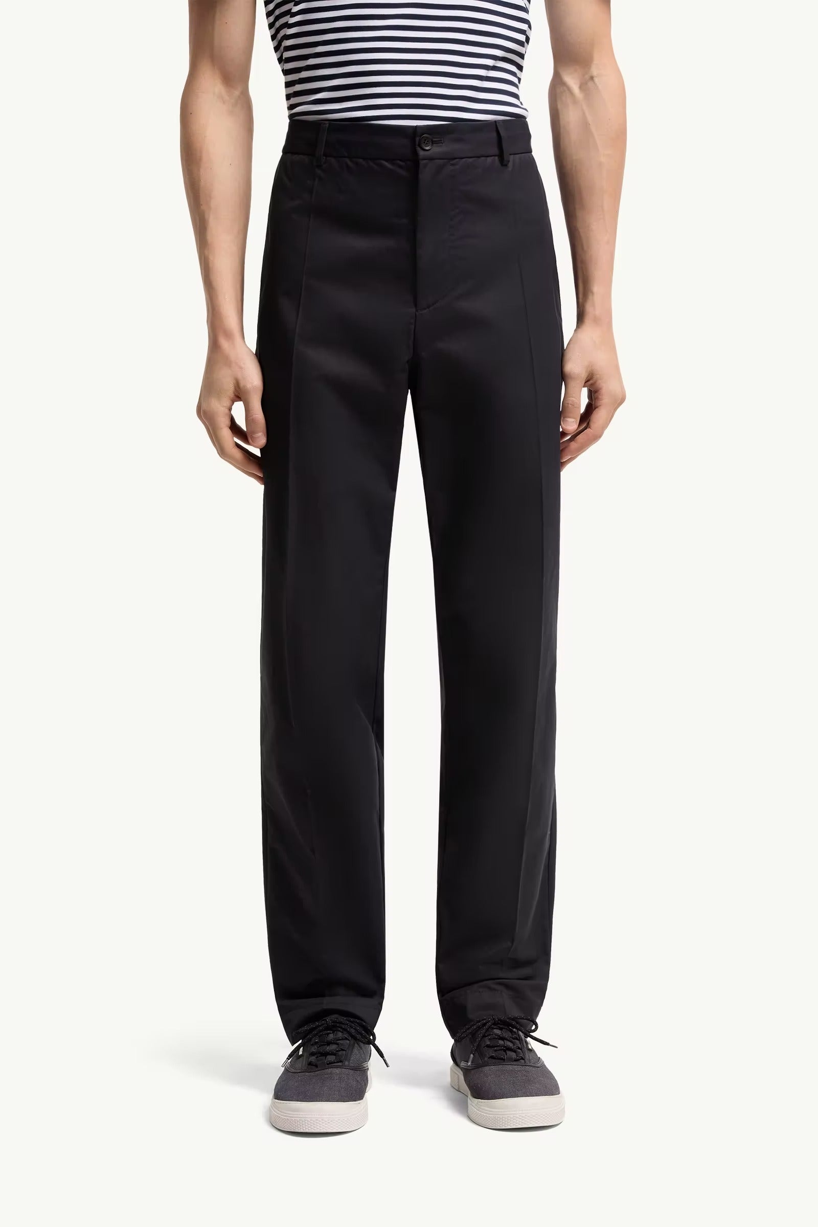 Technical Cotton Blend Trousers-MONCLER-Verso