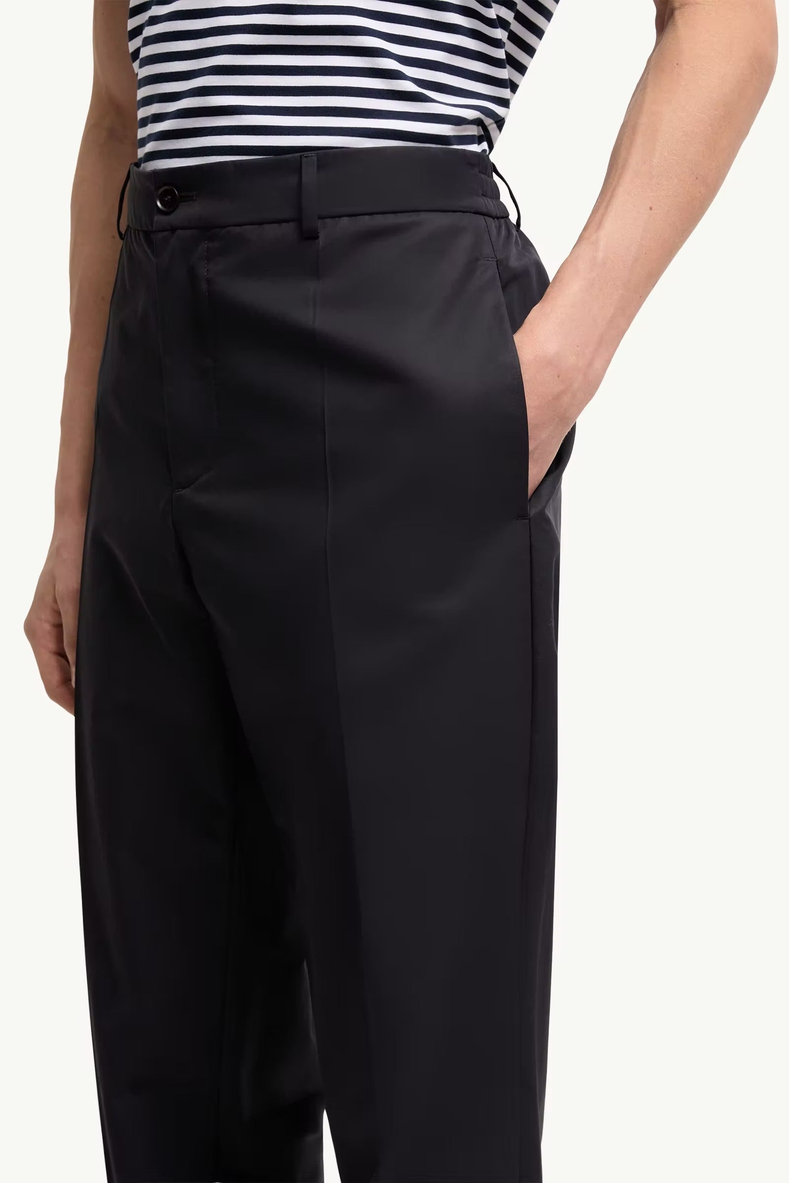 Technical Cotton Blend Trousers-MONCLER-Verso