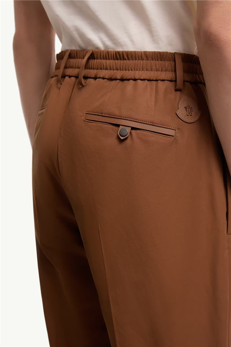 Technical cotton blend trousers-MONCLER-Verso