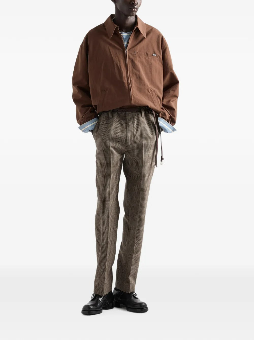 Technical fabric blouson jacket-PRADA-Verso