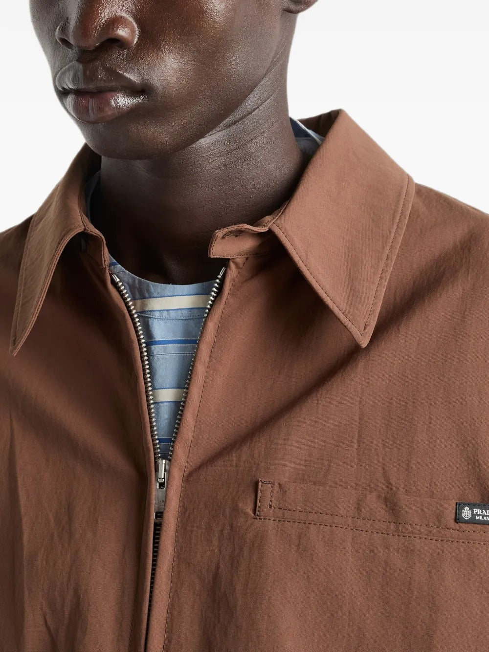 Technical fabric blouson jacket-PRADA-Verso
