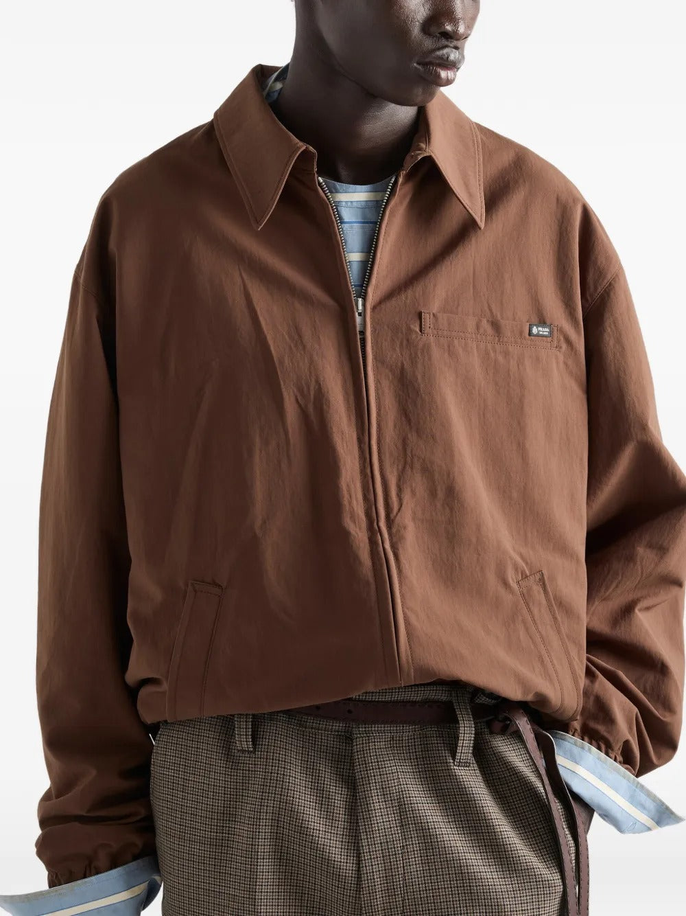 Technical fabric blouson jacket-PRADA-Verso