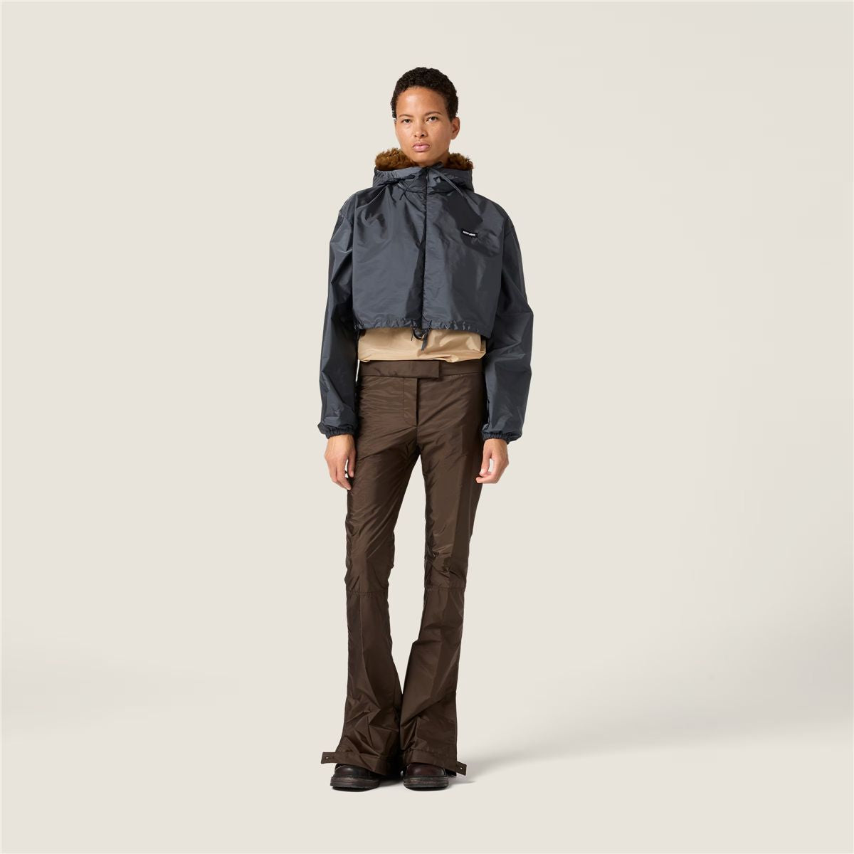 Technical fabric pants-MIU MIU-Verso