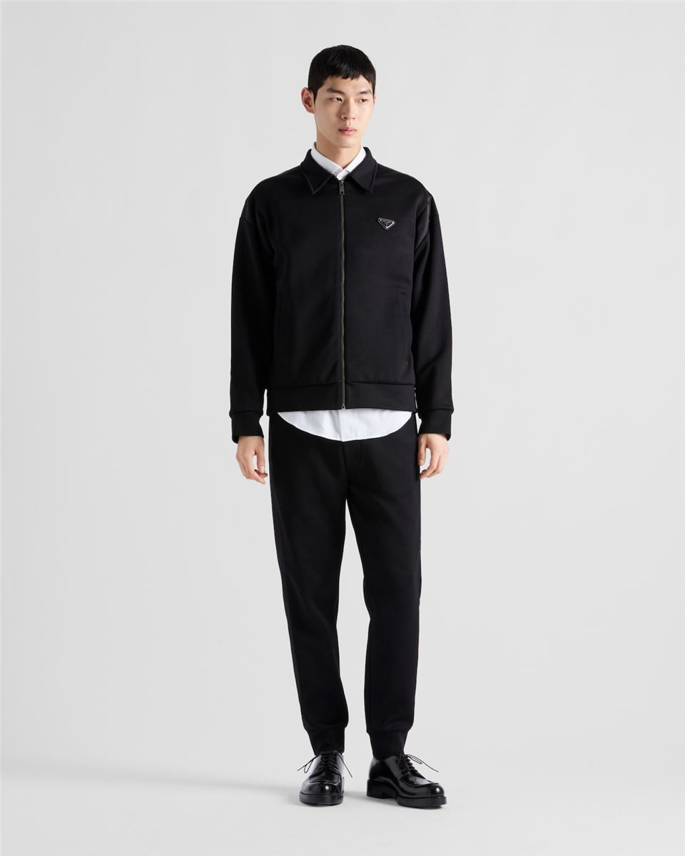 TECHNICAL FLEECE TROUSERS WITH DUCHESSE DETAILS - PRADA - Verso