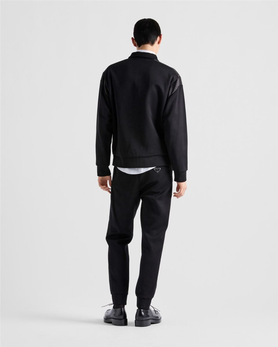 TECHNICAL FLEECE TROUSERS WITH DUCHESSE DETAILS - PRADA - Verso