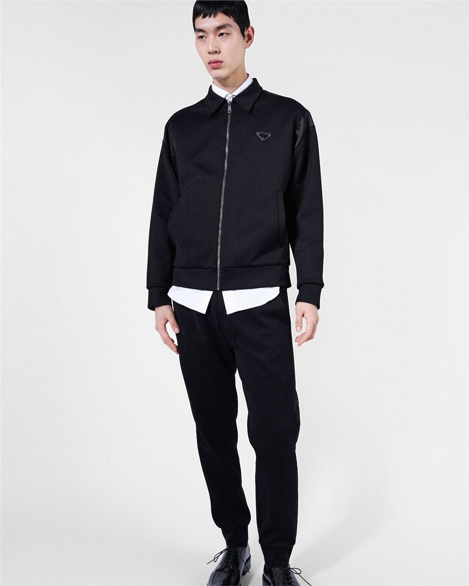 TECHNICAL FLEECE TROUSERS WITH DUCHESSE DETAILS - PRADA - Verso