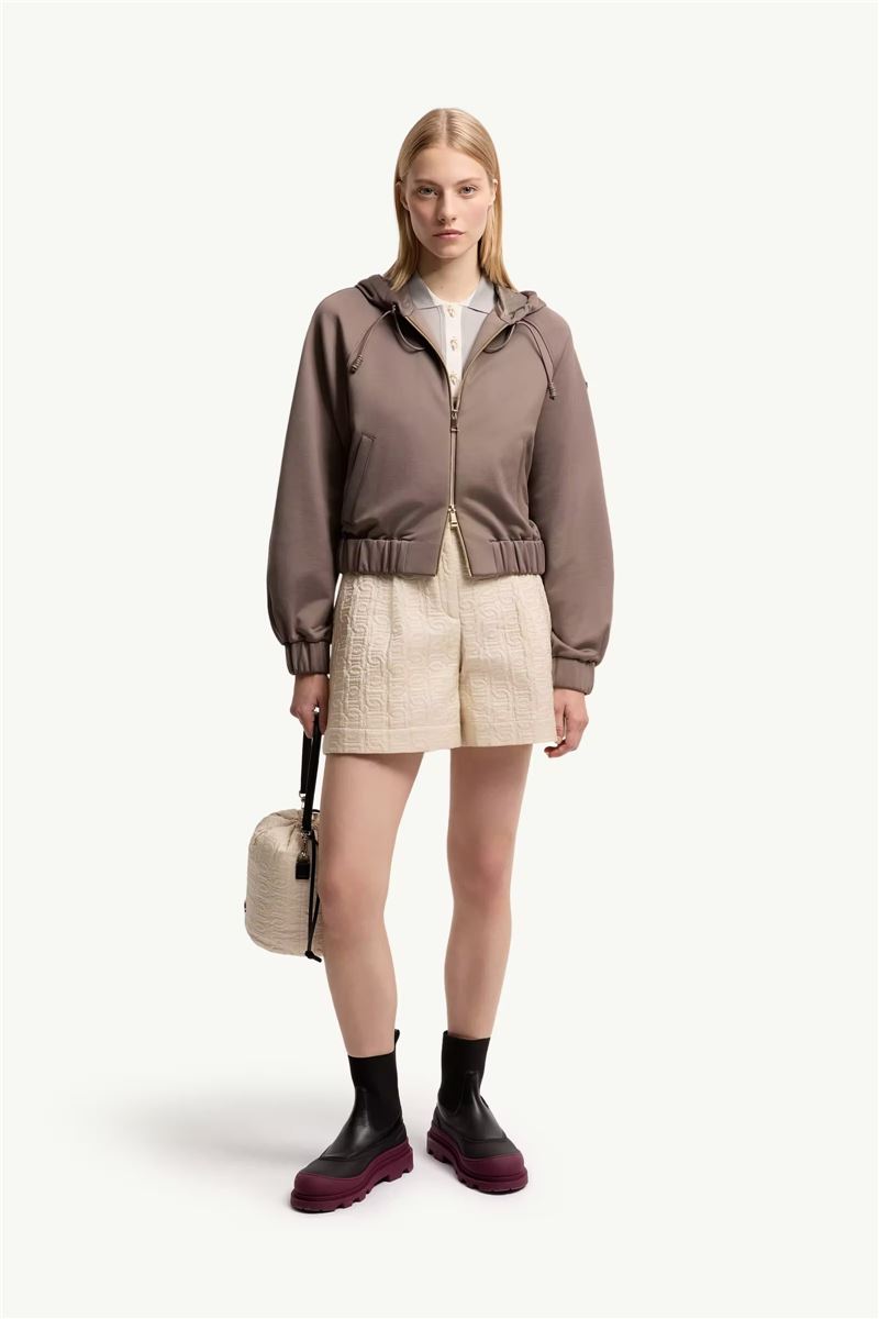 Technical fleece zip-up cardigan-MONCLER-Verso