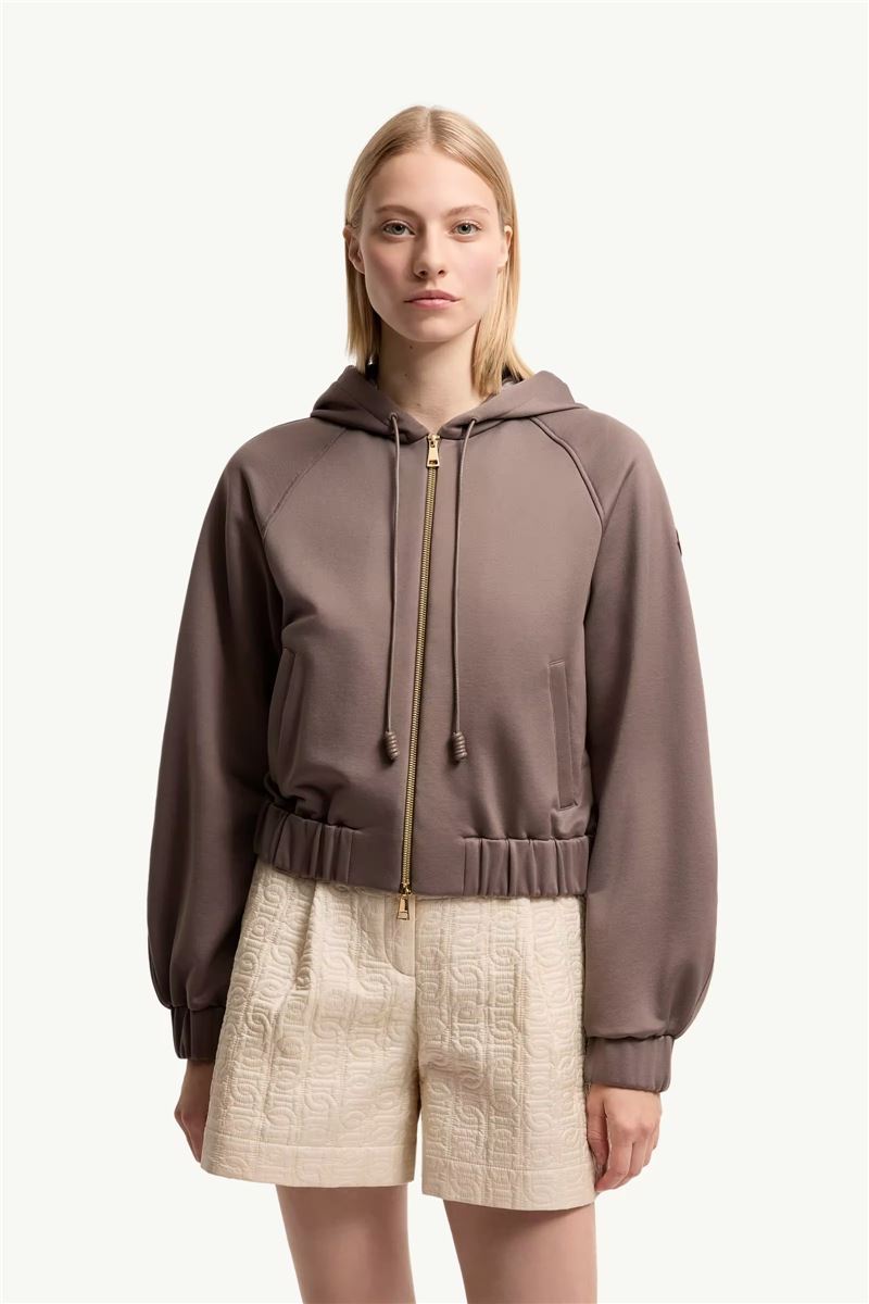 Technical fleece zip-up cardigan-MONCLER-Verso