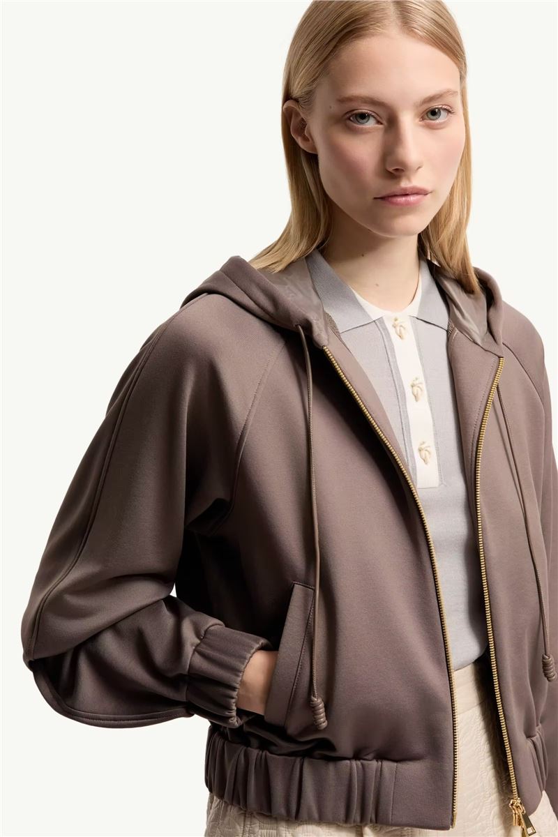 Technical fleece zip-up cardigan-MONCLER-Verso