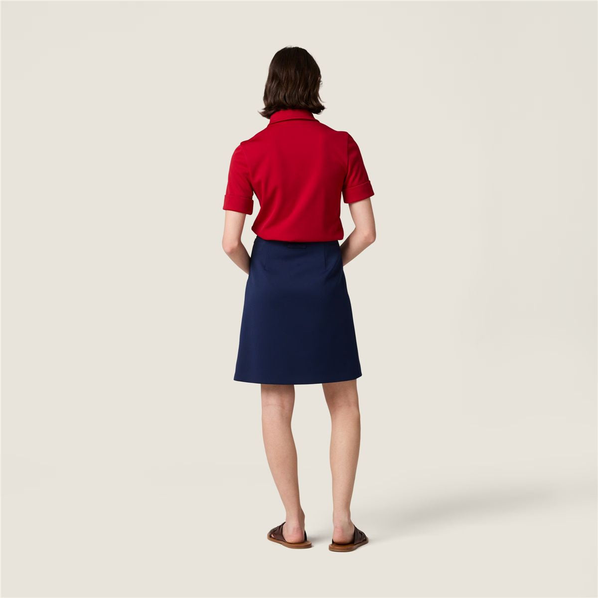 Technical jersey polo shirt-MIU MIU-Verso