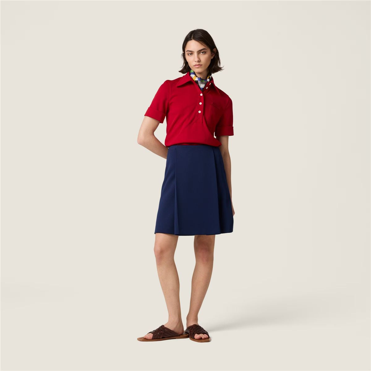 Technical jersey skirt-MIU MIU-Verso