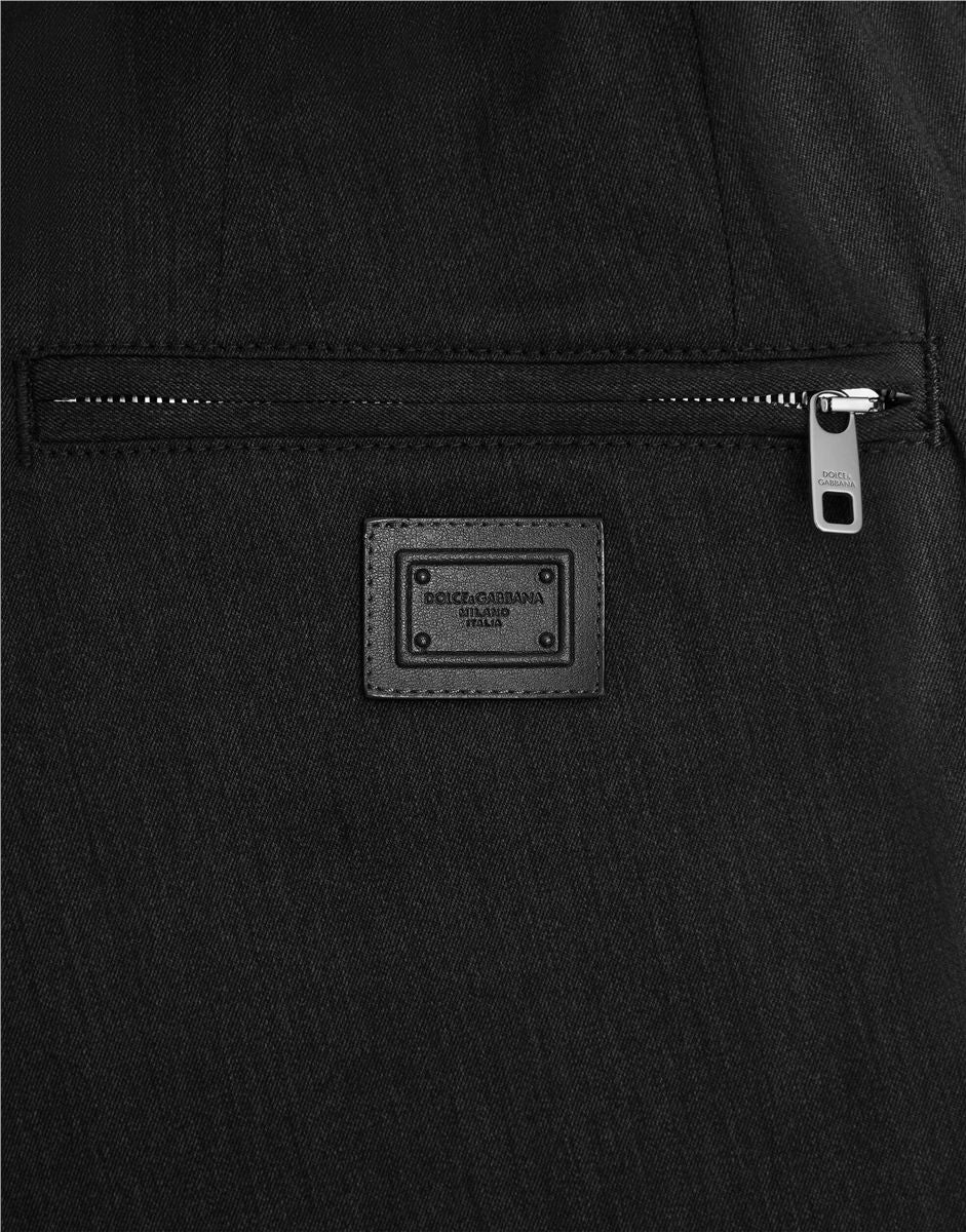 Technical wool jogging trousers-DOLCE&GABBANA-Verso