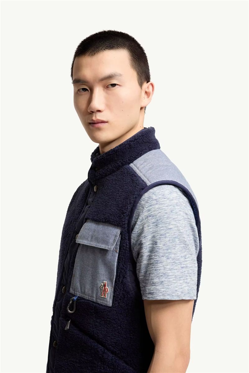 Teddy & chambray gilet-MONCLER-Verso