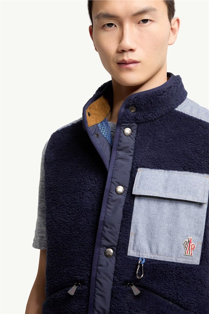 Teddy & chambray gilet-MONCLER-Verso
